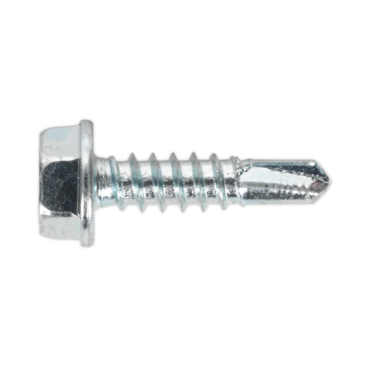 Sealey SDHX4819 Self Drilling Screw 4.8 x 19mm Hex Head Zinc Pack of 100