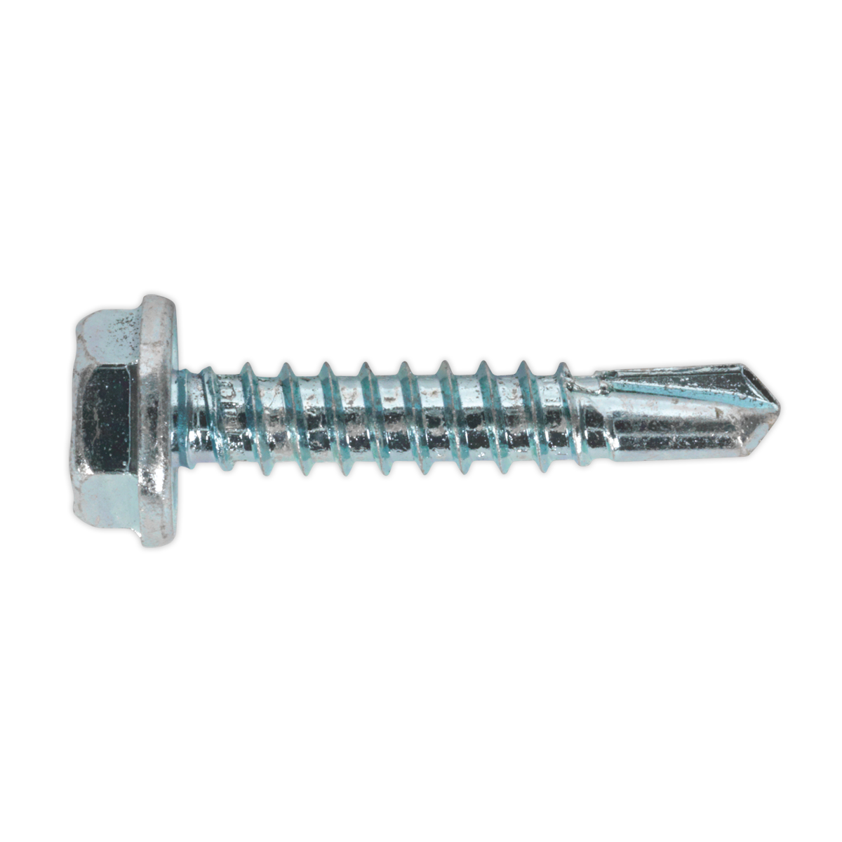 Sealey SDHX4825 Self Drilling Screw 4.8 x 25mm Hex Head Zinc Pack of 100