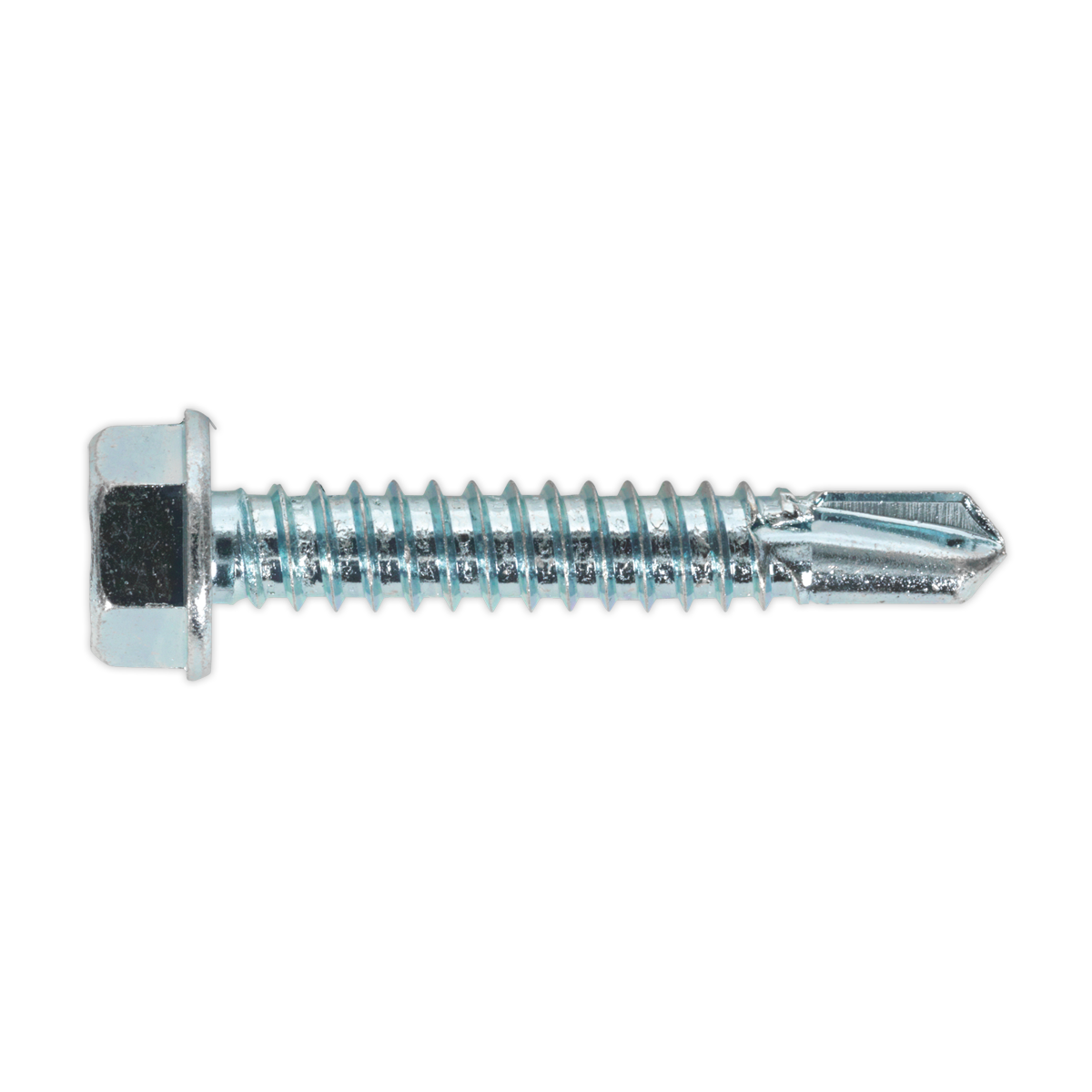 Sealey SDHX6338 Self Drilling Screw 6.3 x 38mm Hex Head Zinc Pack of 100