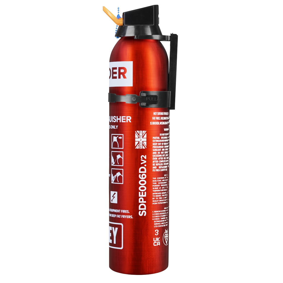 Sealey SDPE006D Disposable Dry Powder Fire Extinguisher 0.6kg