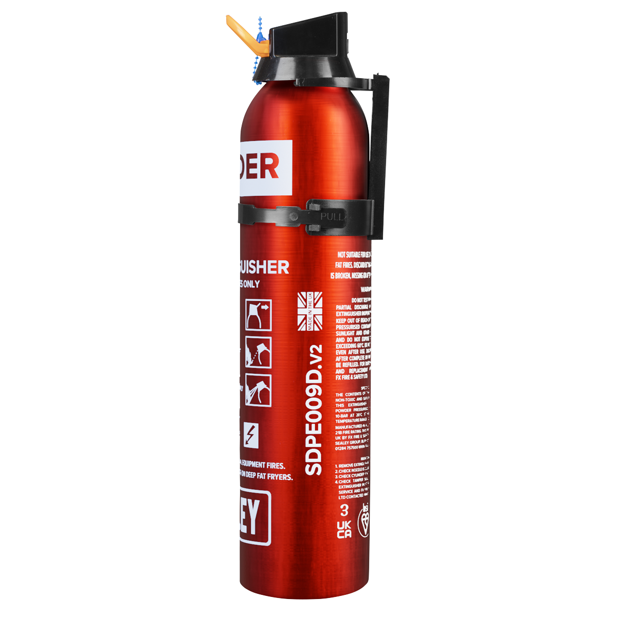Sealey SDPE009D Disposable Dry Powder Fire Extinguisher 0.95kg