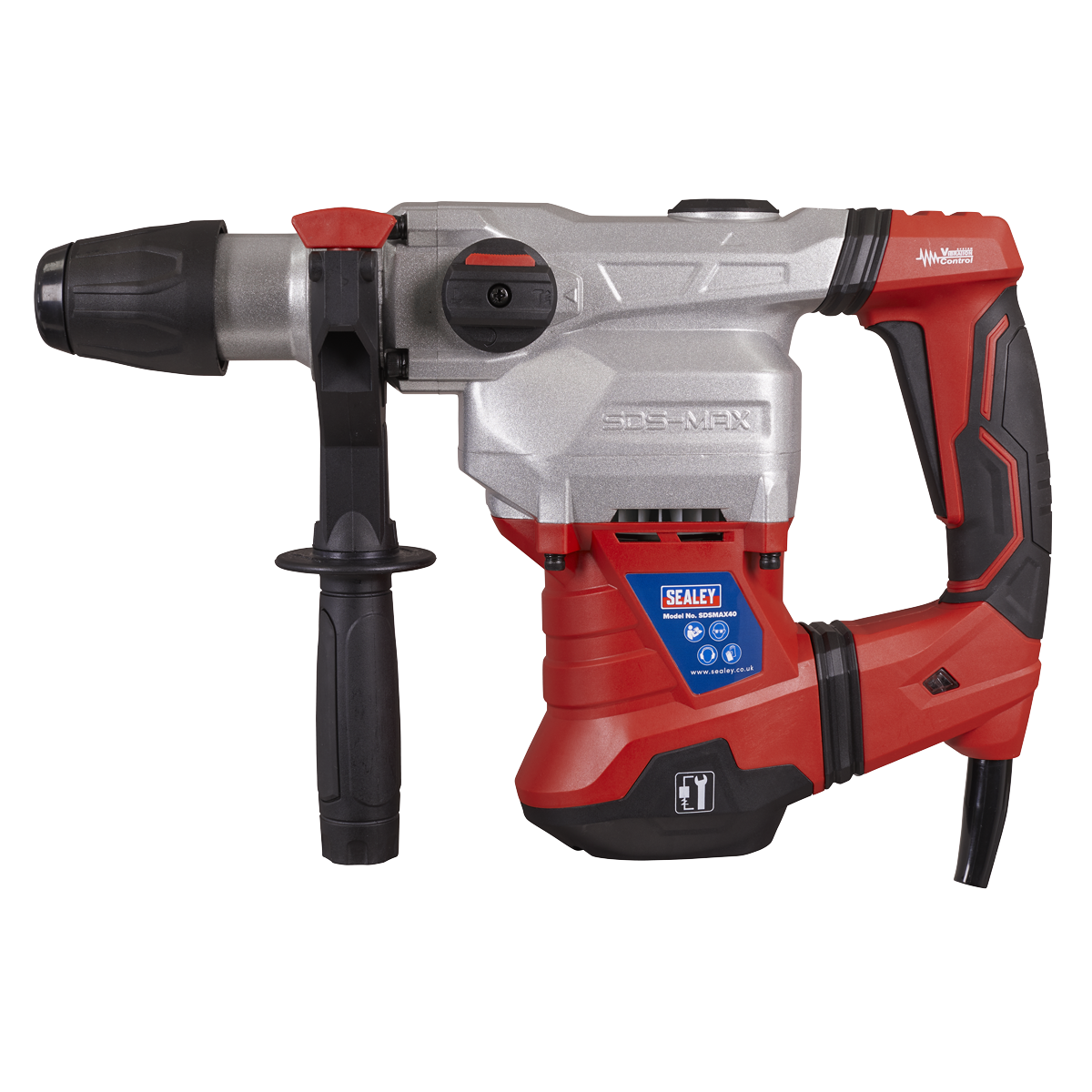 Sealey SDSMAX40 Rotary Hammer Drill SDS MAX 40mm 1500W/230V
