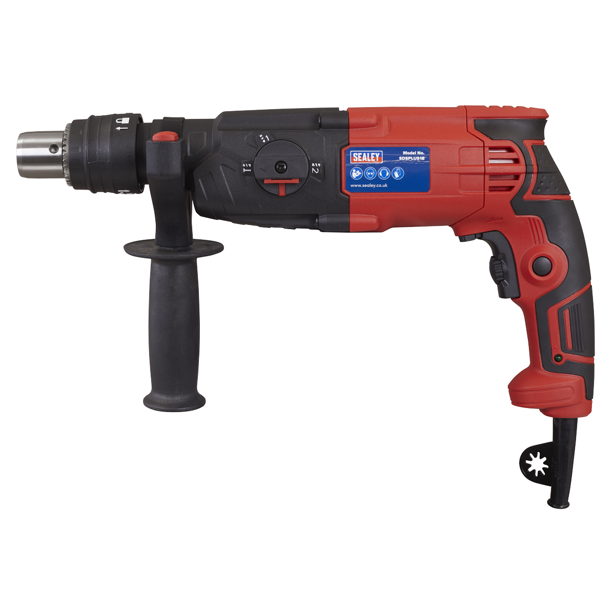 Sealey SDSPLUS18 Rotary Hammer Drill SDS Plus 18mm 750W/230V