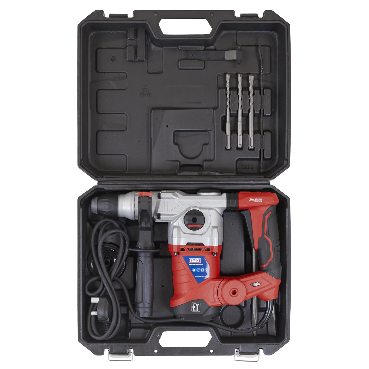 Sealey SDSPLUS32 Rotary Hammer Drill SDS Plus 32mm 1500W/230V