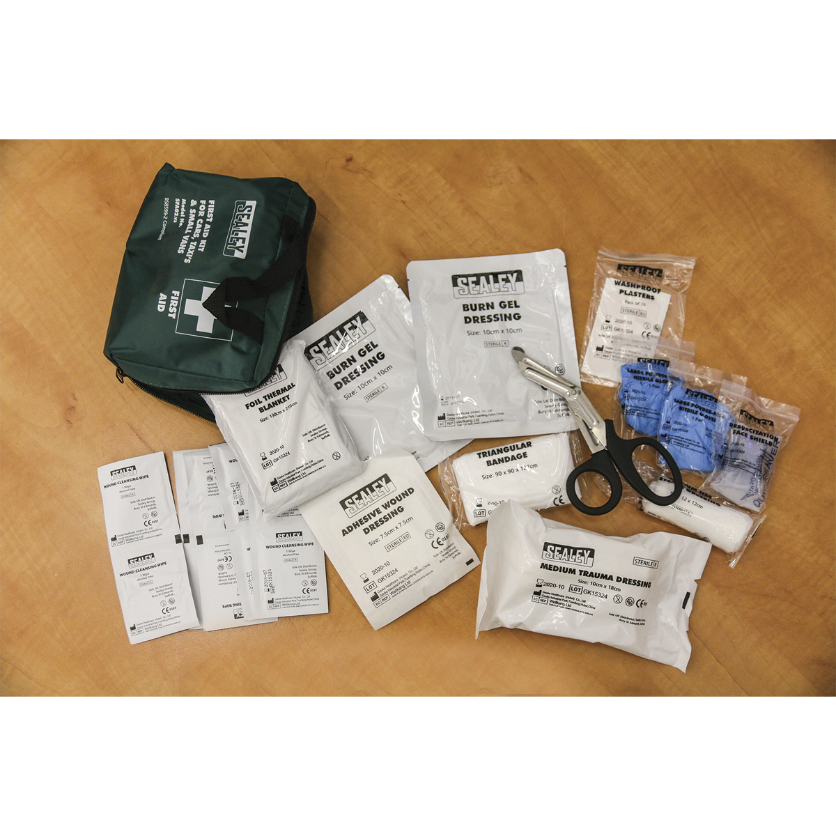 Sealey SFA02 First Aid Kit Medium for Cars, Taxi's & Small Vans - BS 8599-2 Compliant
