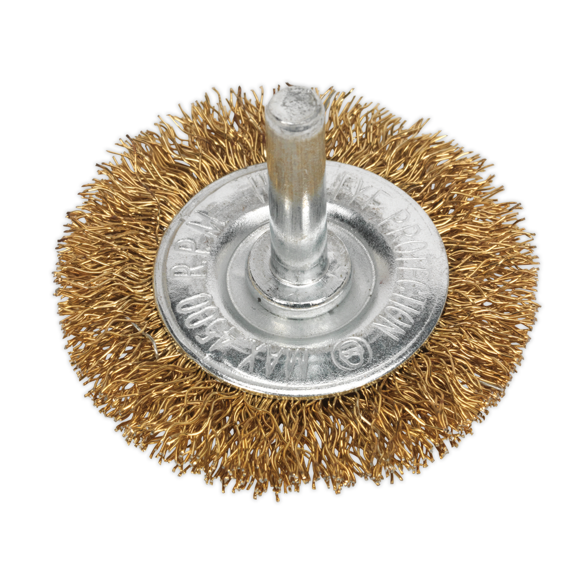 Sealey SFB50 Flat Wire Brush Ø50mm with 6mm Shaft