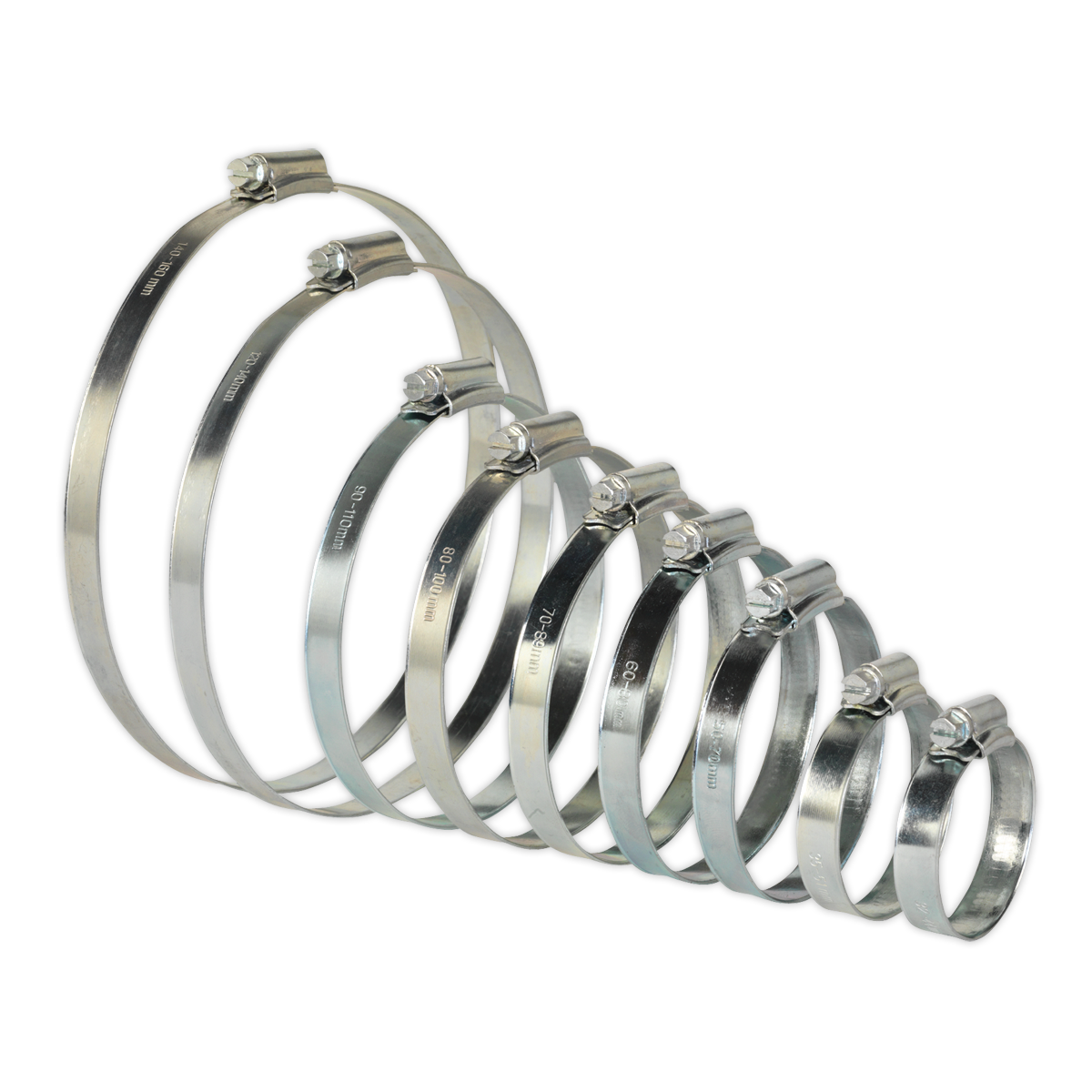 Sealey SHCS2 Hose Clip Assortment 26pc Ø44-160mm Zinc Plated