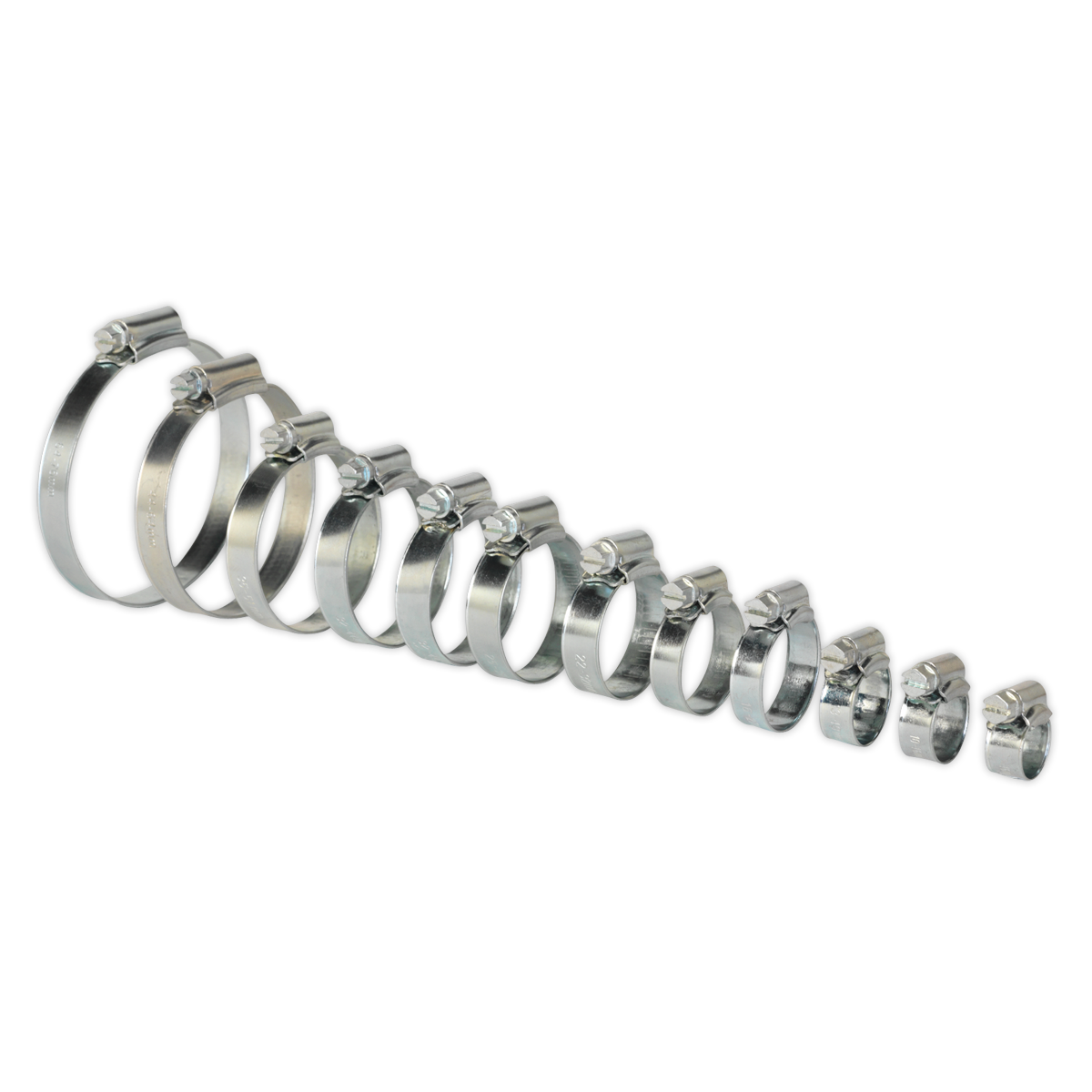 Sealey SHCS3 Hose Clip Assortment 85pc 8-57mm Zinc Plated