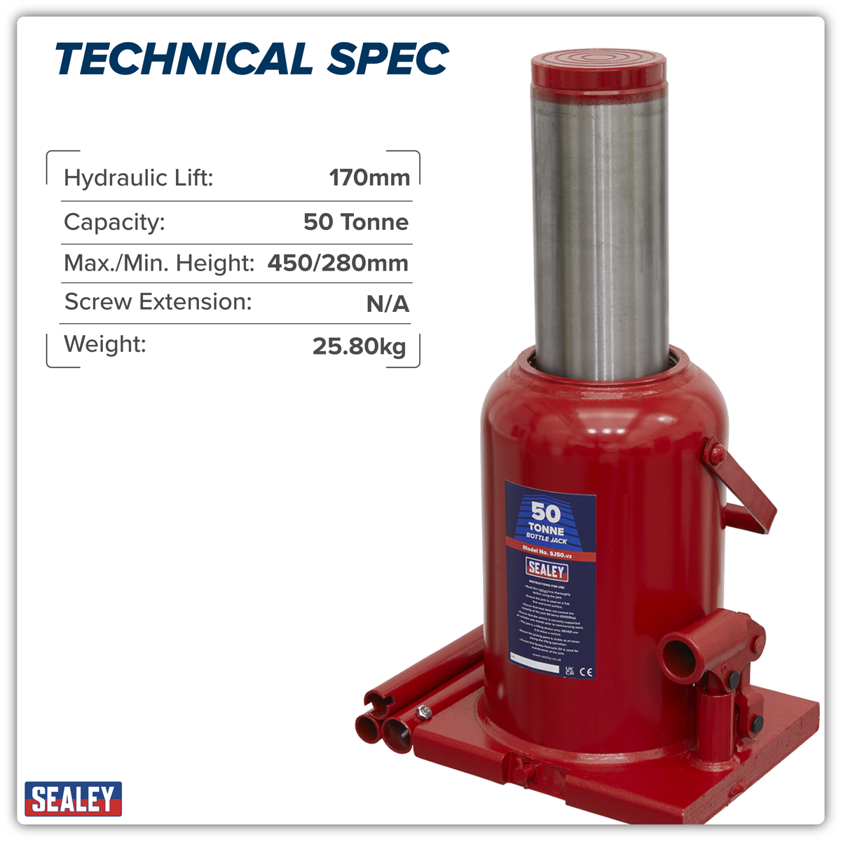 Sealey SJ50 Bottle Jack 50tonne