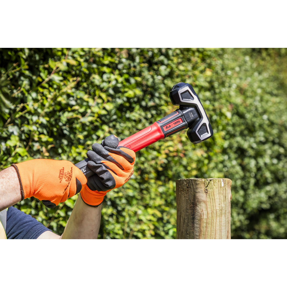 Sealey SLHG04 Premier Short Handle Sledge Hammer with Fibreglass Shaft 4lb