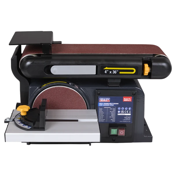 Sealey SM914 915 x 100mm Belt/150mm Disc Sander 370W/230V