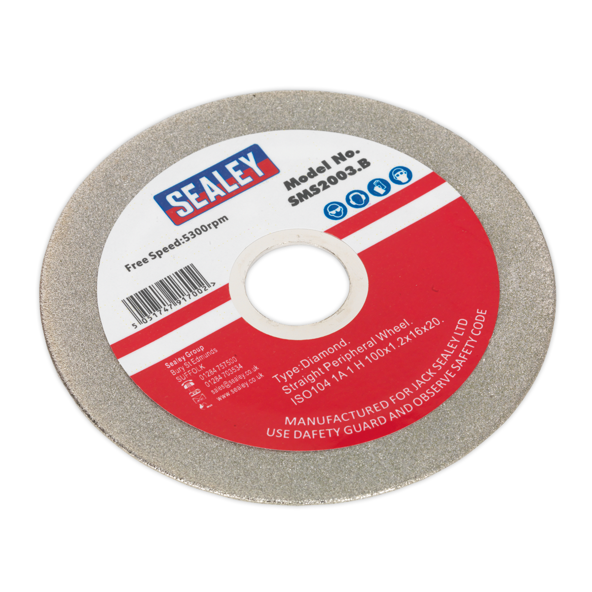 Sealey SMS2003.B Grinding Disc Diamond Coated 100mm for SMS2003