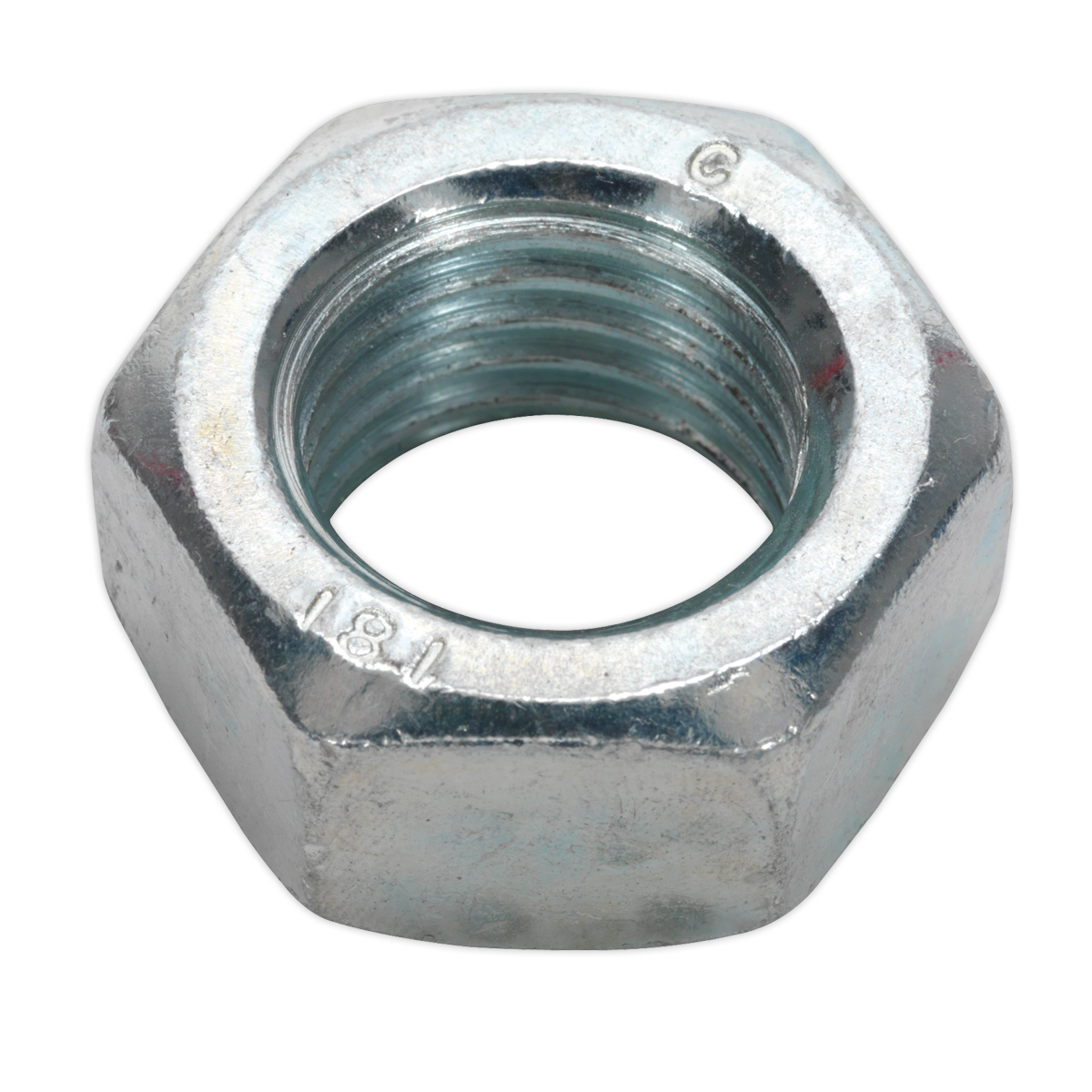 Sealey SN20 Steel Nut DIN 934 - M20 Zinc Pack of 10