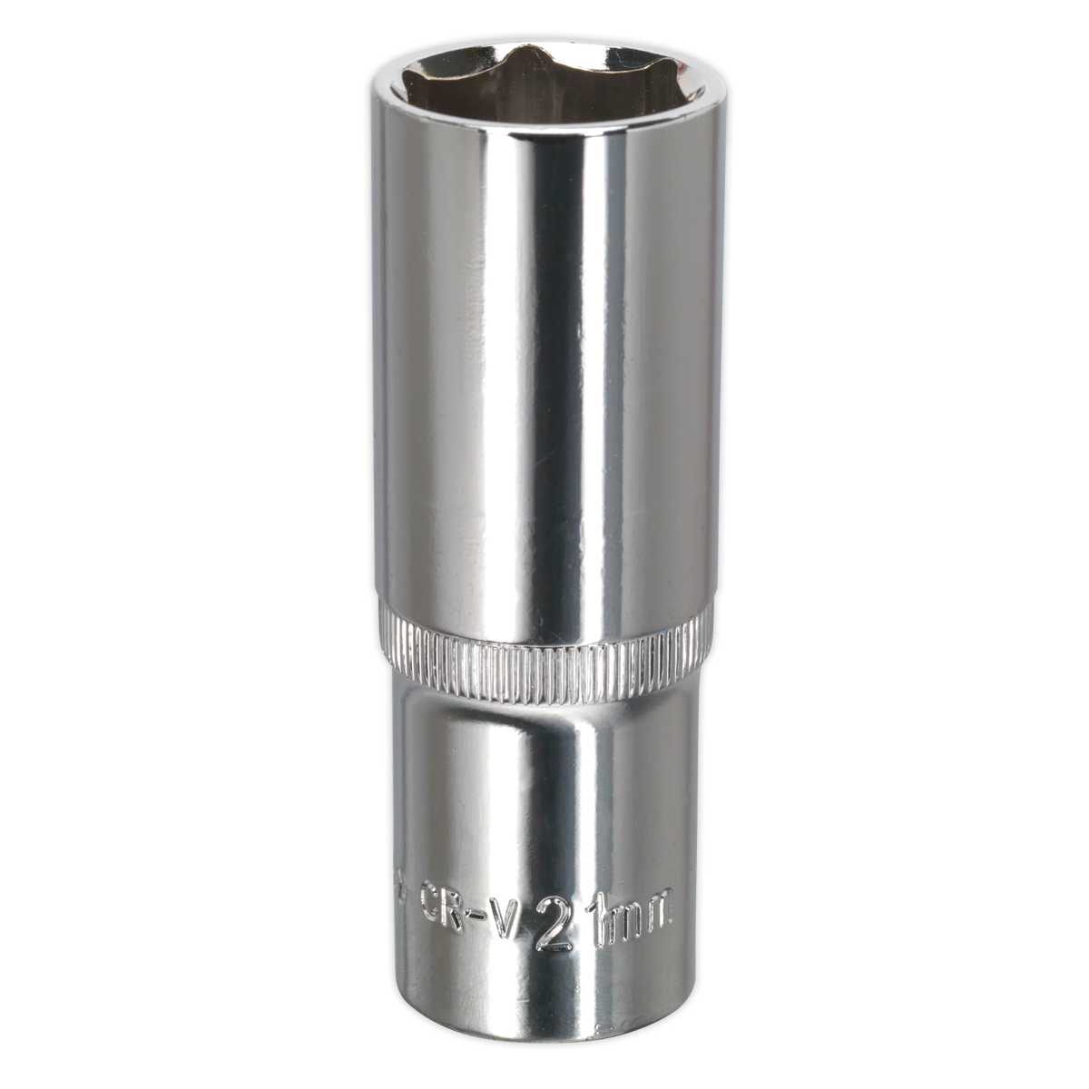 Sealey SP1221D WallDrive® Socket 21mm Deep 1/2"Sq Drive Fully Polished