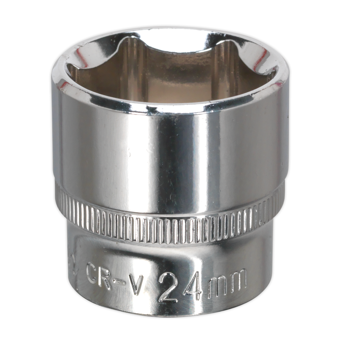 Sealey SP3824 WallDrive® Socket 24mm 3/8"Sq Drive Fully Polished