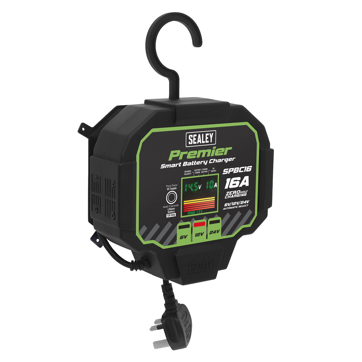 Sealey SPBC16 Premier Fully Automatic Battery Charger & Maintainer 16A