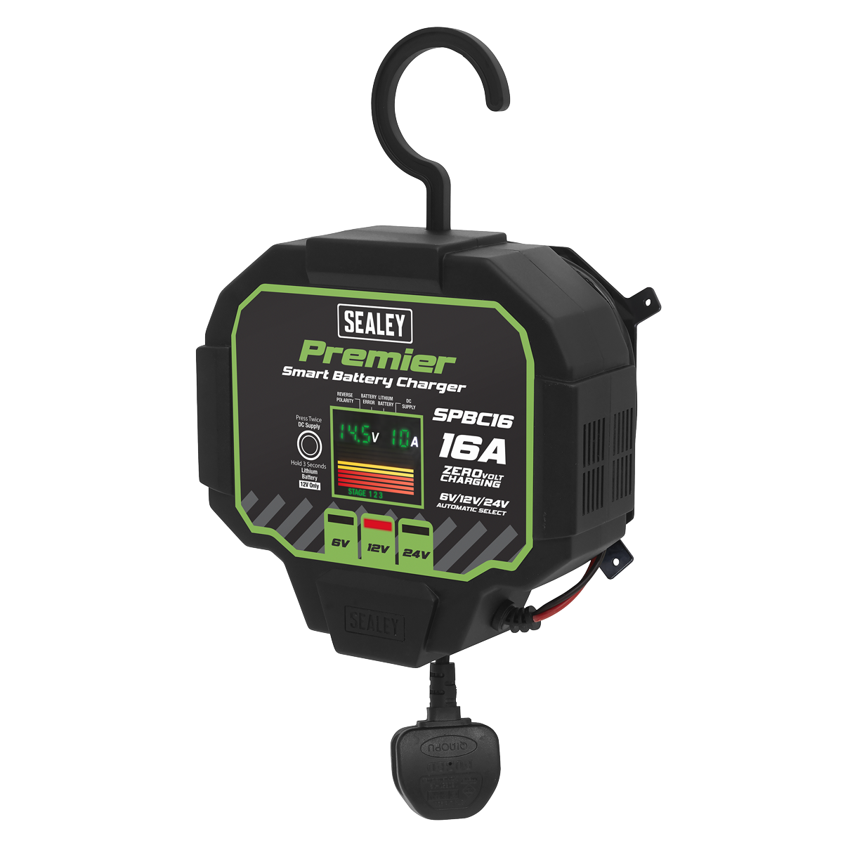Sealey SPBC16 Premier Fully Automatic Battery Charger & Maintainer 16A