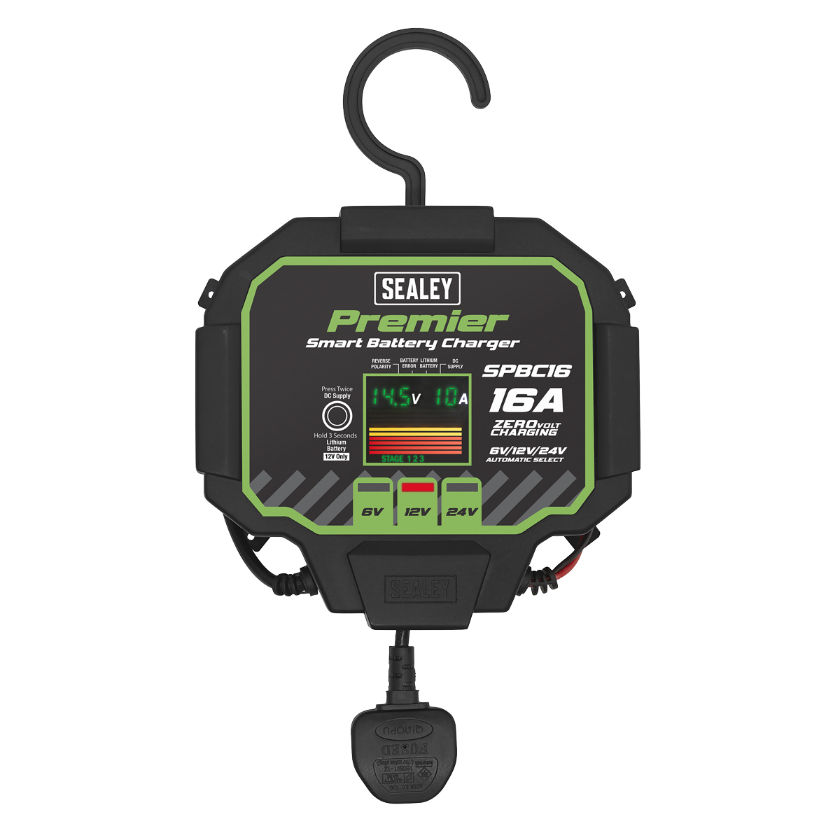 Sealey SPBC16 Premier Fully Automatic Battery Charger & Maintainer 16A