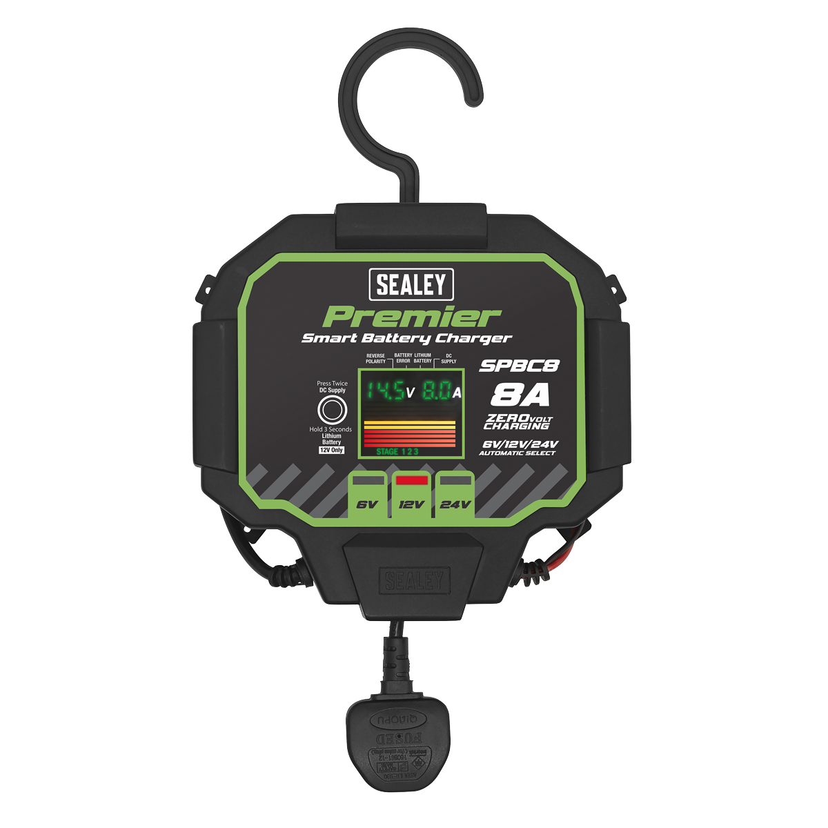 Sealey SPBC8 Premier Fully Automatic Battery Charger & Maintainer 8A