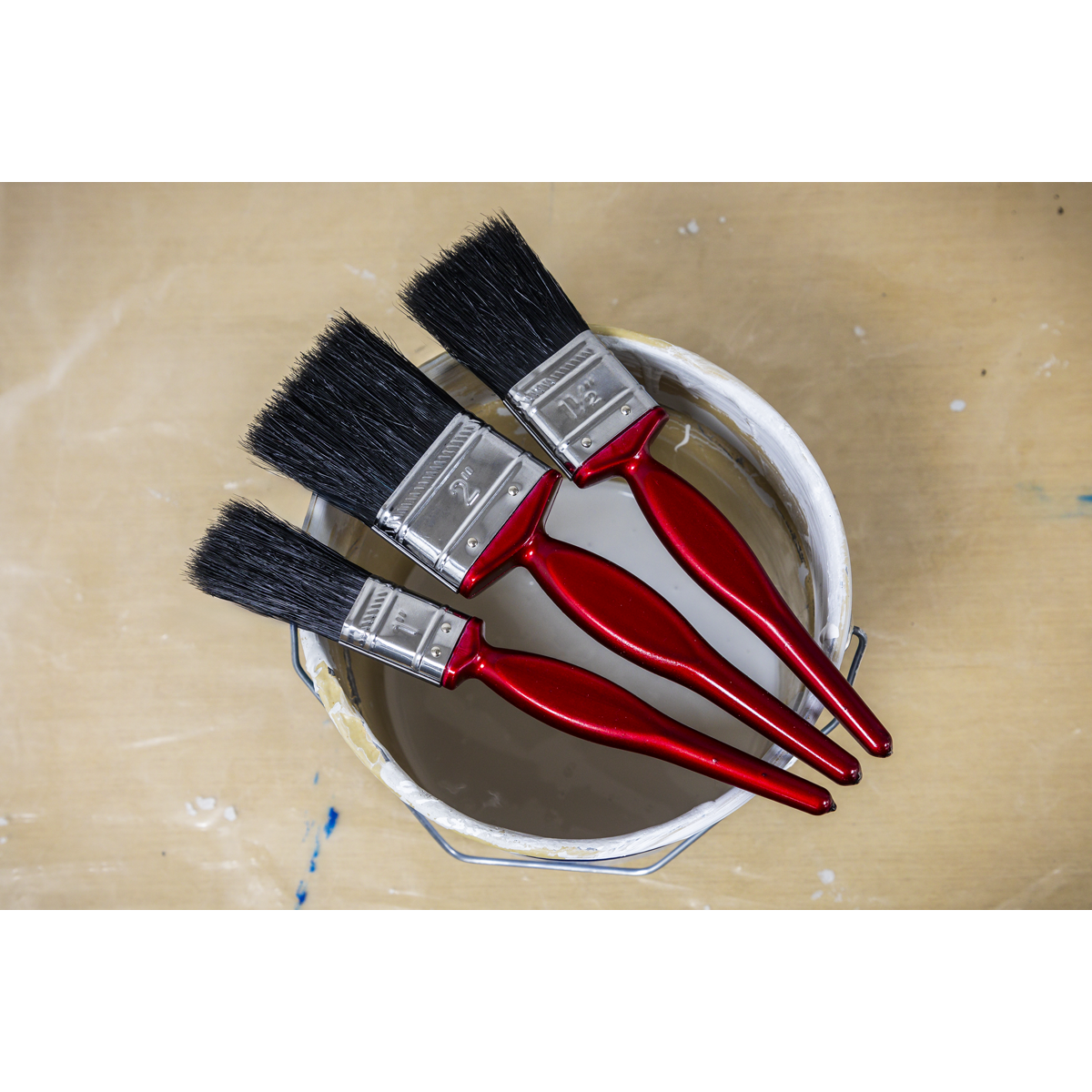 Sealey SPBS9 Pure Bristle Paint Brush Set 9pc