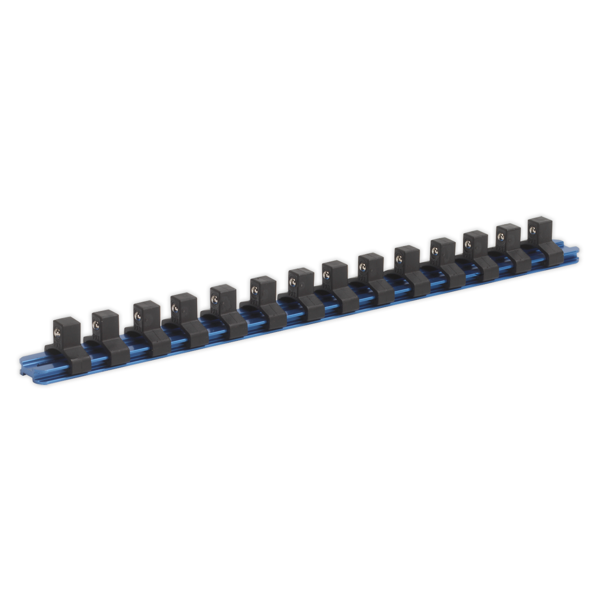Sealey SR3814 Premier Aluminium Socket Retaining Rail with 14 Clips 3/8"Sq Drive
