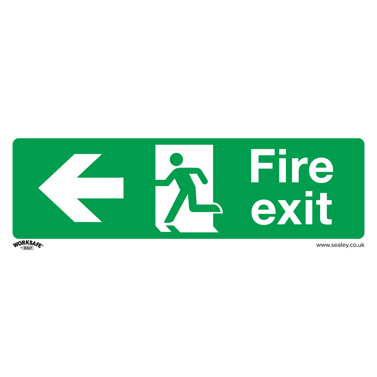 Sealey SS25P1 Safe Conditions Safety Sign - Fire Exit (Left) - Rigid Plastic