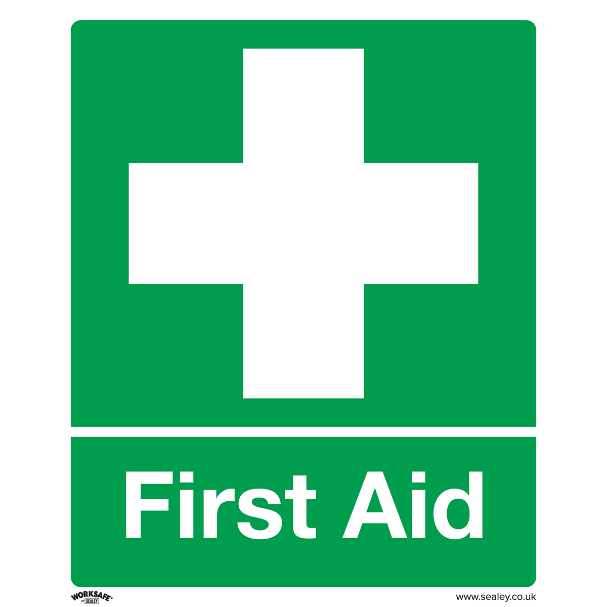 Sealey SS26V1 Safety Sign - First Aid - Self-Adhesive Vinyl