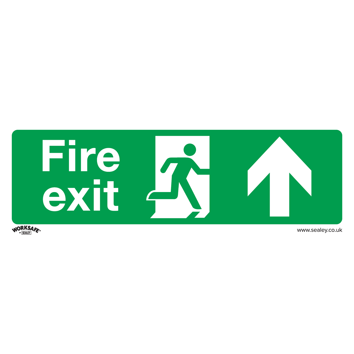 Sealey SS28V1 Safe Conditions Safety Sign - Fire Exit (Up) - Self-Adhesive Vinyl
