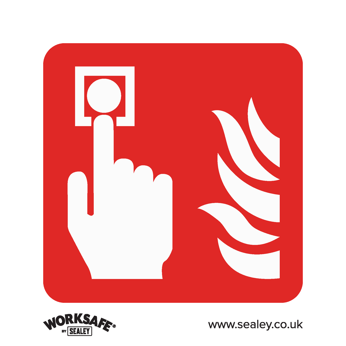 Sealey SS31V10 Safe Conditions Safety Sign - Fire Alarm Symbol - Self-Adhesive Vinyl - Pack of 10