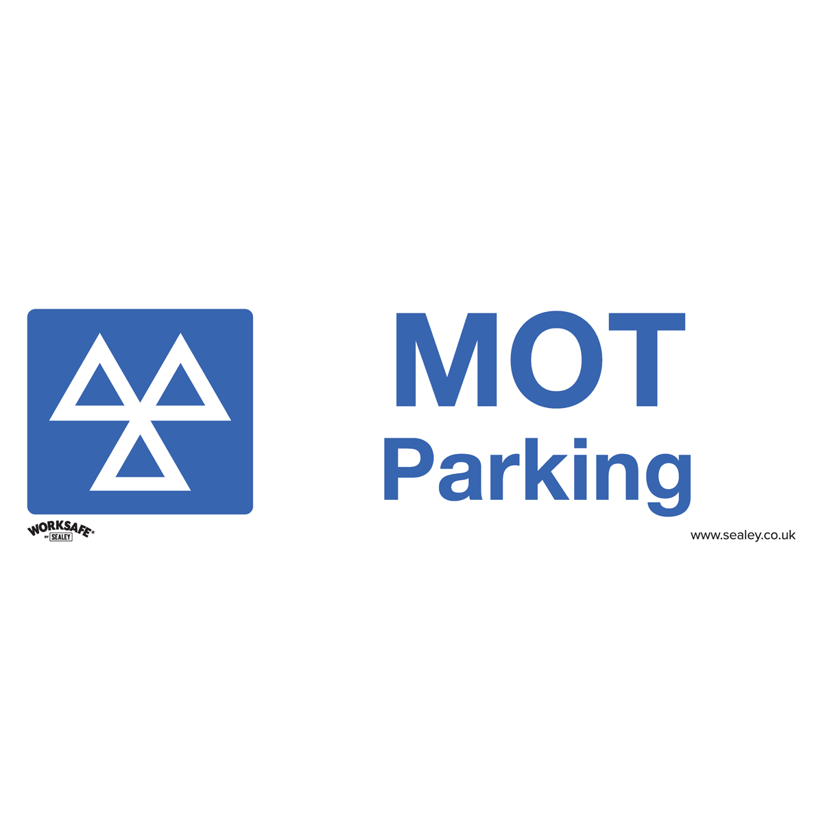 Sealey SS49V10 Warning Safety Sign - MOT Parking - Self-Adhesive Vinyl - Pack of 10