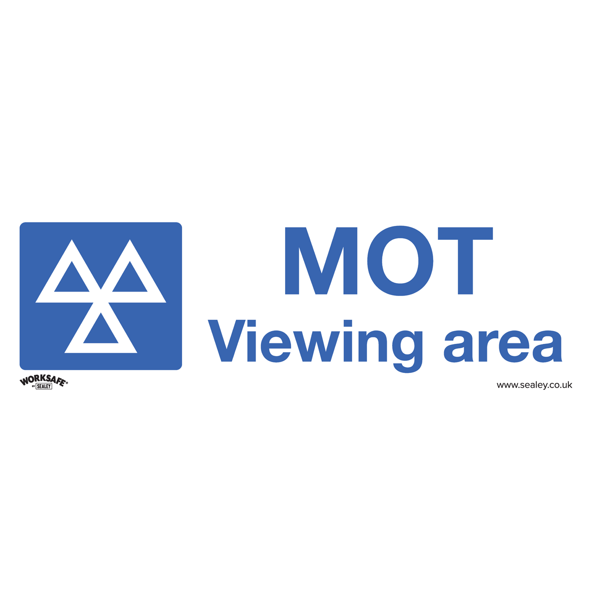 Sealey SS50P1 Warning Safety Sign - MOT Viewing Area - Rigid Plastic