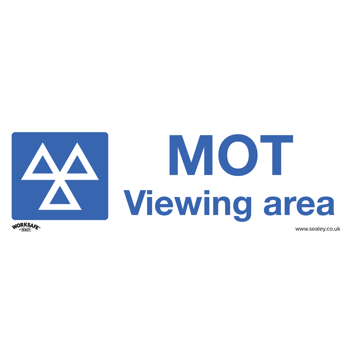 Sealey SS50V1 Warning Safety Sign - MOT Viewing Area - Self-Adhesive Vinyl