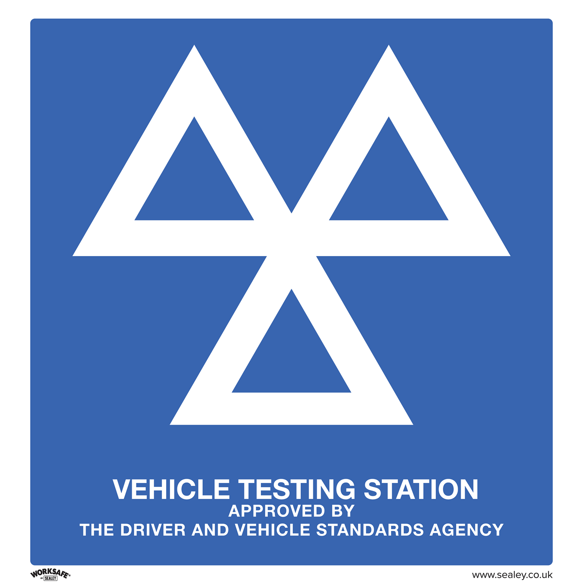 Sealey SS51P1 Warning Safety Sign - MOT Testing Station - Rigid Plastic
