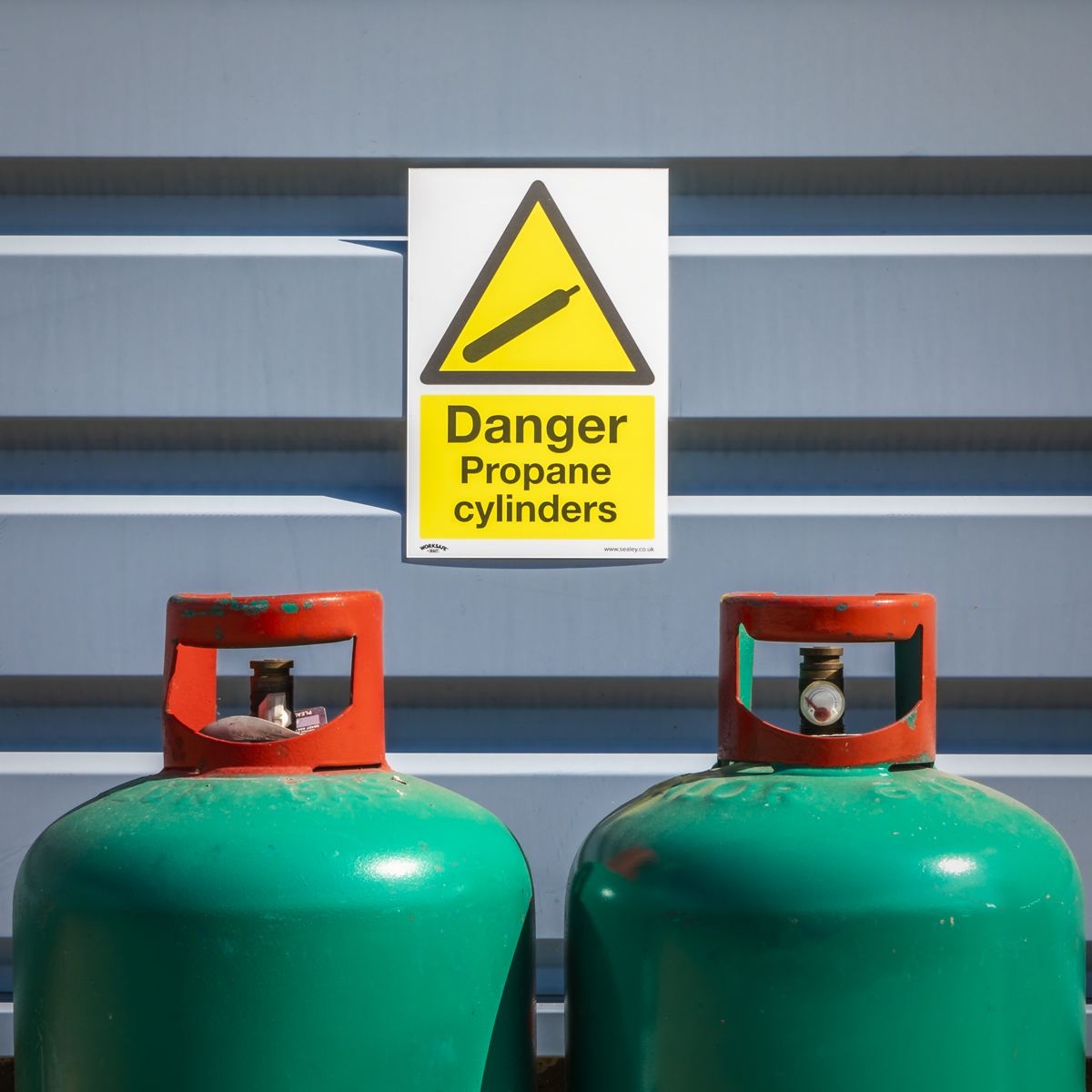 Sealey SS62P1 Worksafe® Danger Propane Cylinders Safety Sign - Rigid Plastic