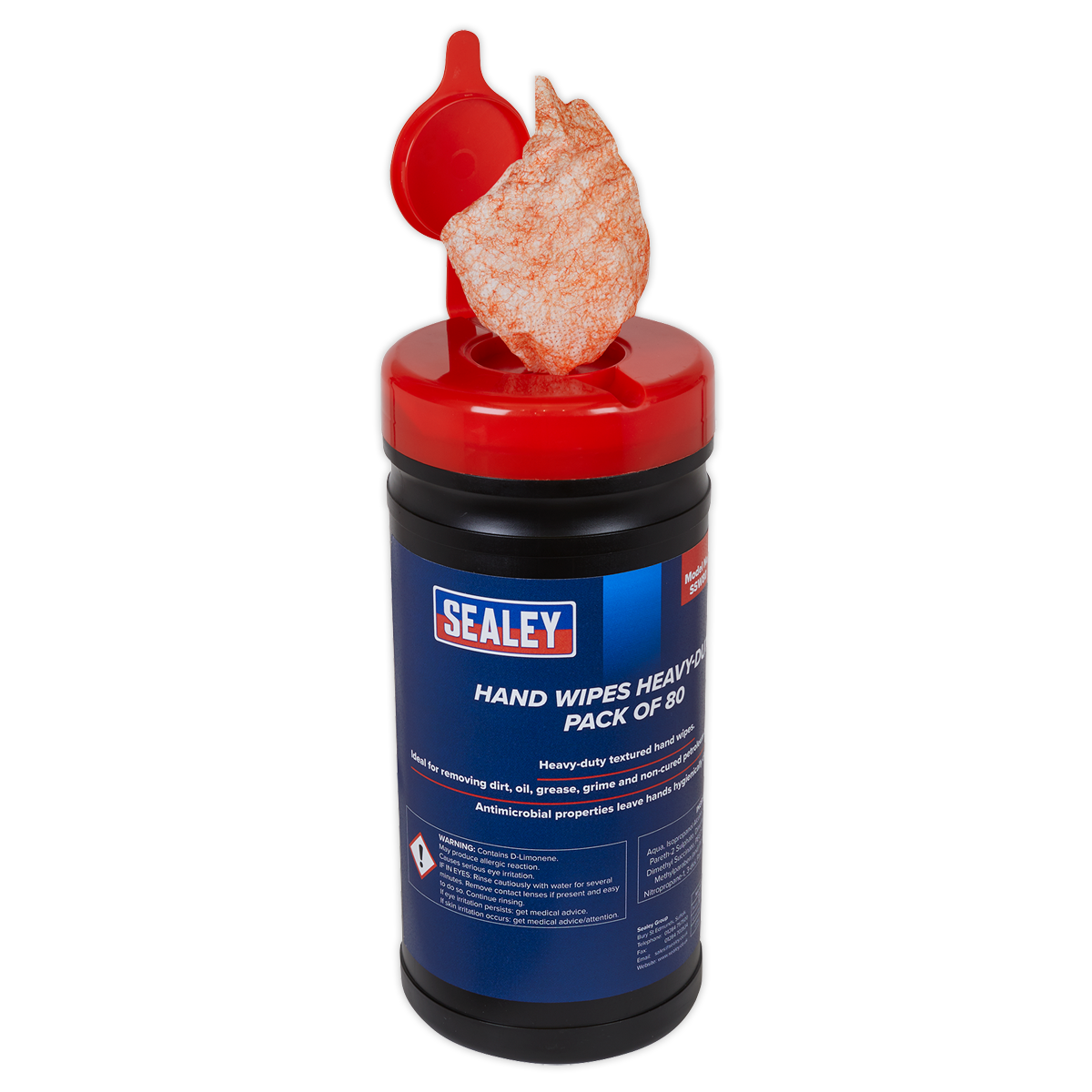 Sealey SSW80 Hand Wipes Heavy-Duty - Pack of 80