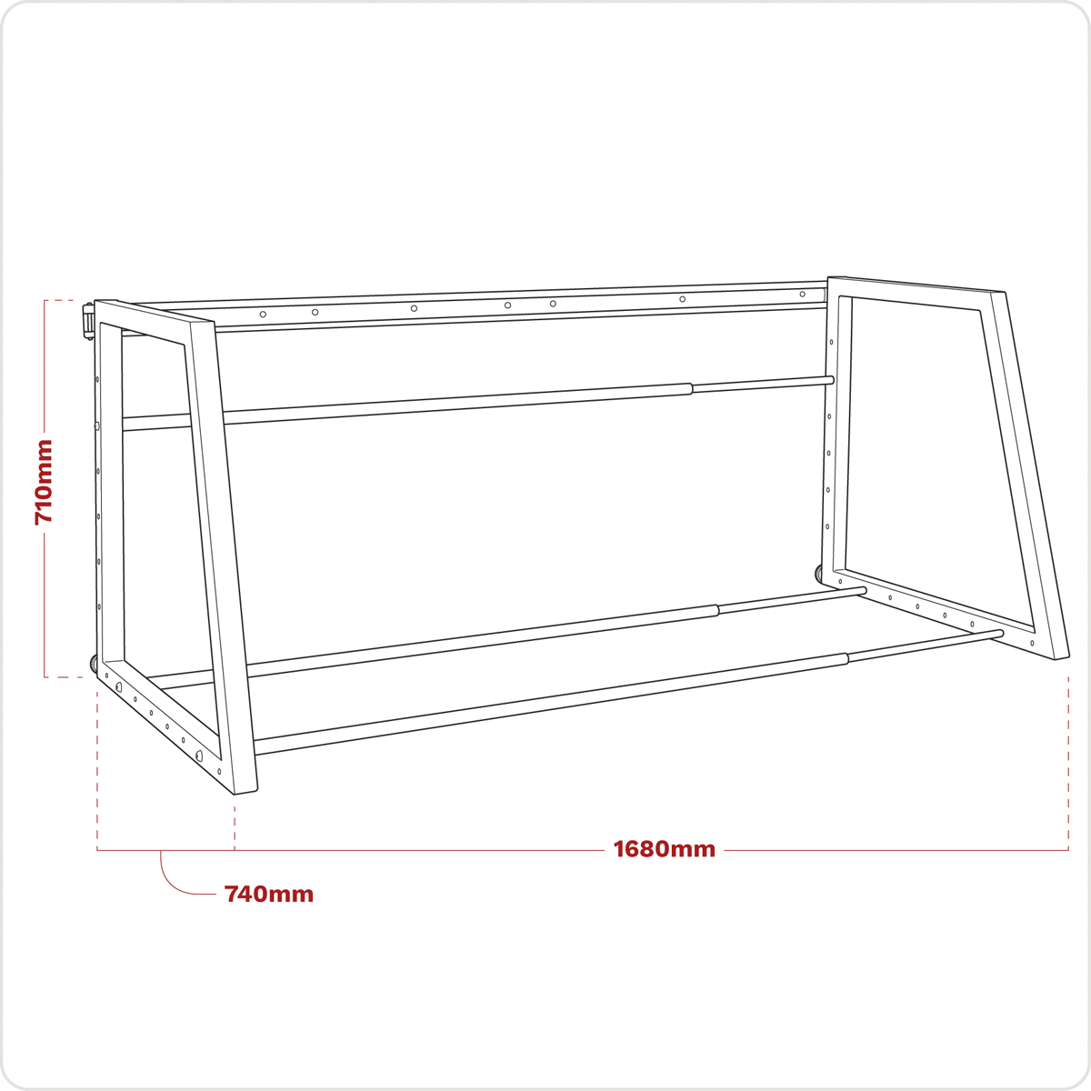 Sealey STR001 Extending Tyre Rack Wall or Floor Mounting