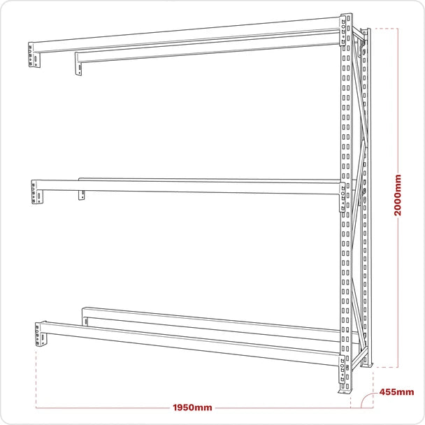 Sealey STR600E Tyre Rack Extension Two Level 200kg Capacity Per Level