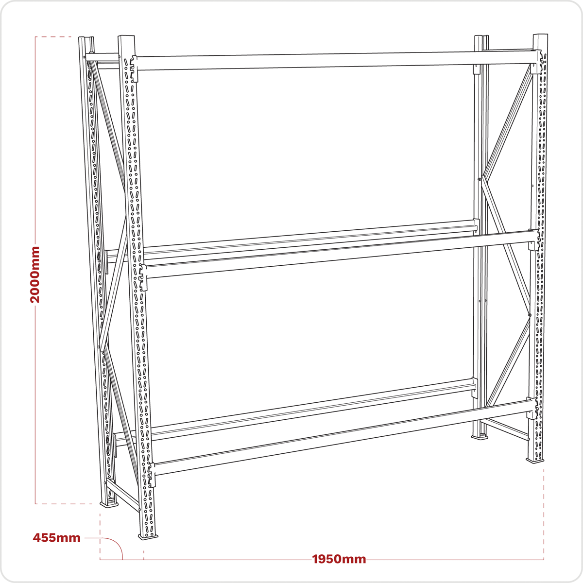Sealey STR600 Two Level Tyre Rack 200kg Capacity Per Level