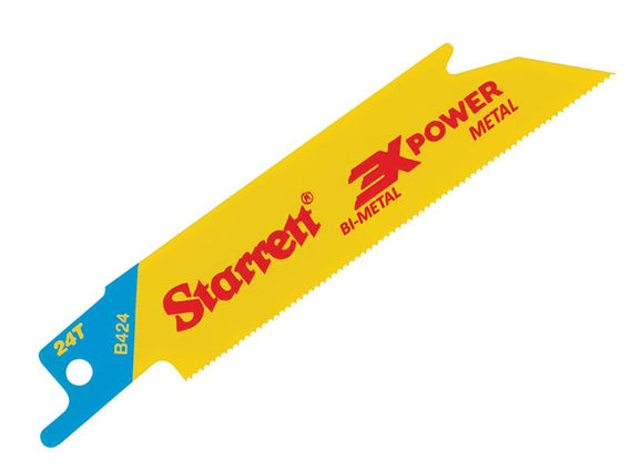 Starrett B424-2 Fast Cut General Purpose Bi-Metal Reciprocating Blades 4 x 3/4 x .035 x 24 TPI Pack of 2