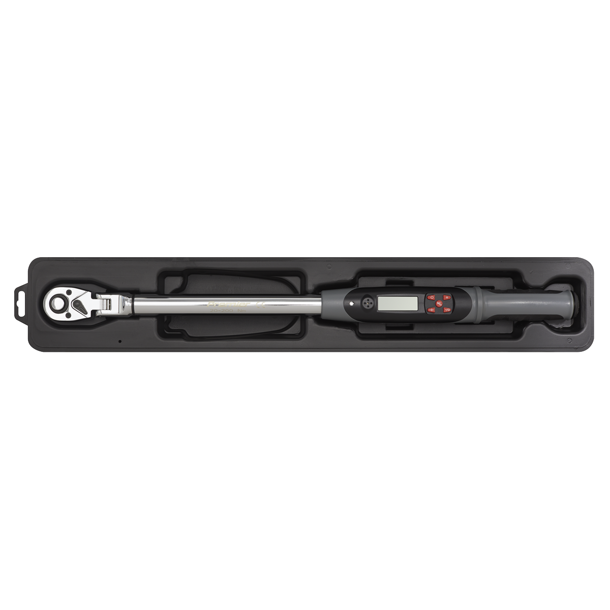 Sealey STW309 Angle Torque Wrench Flexi-Head Digital 1/2"Sq Drive 20-200Nm(14.7-147.5lb.ft)