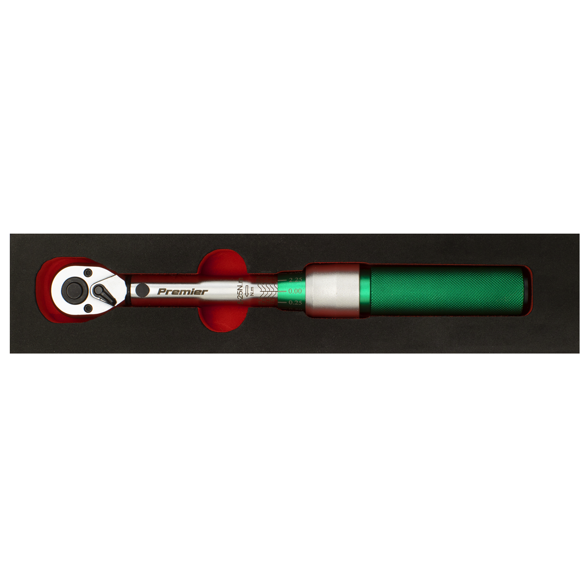 Sealey STW901 Torque Wrench Micrometer Style 1/4"Sq Drive 5-25Nm - Calibrated