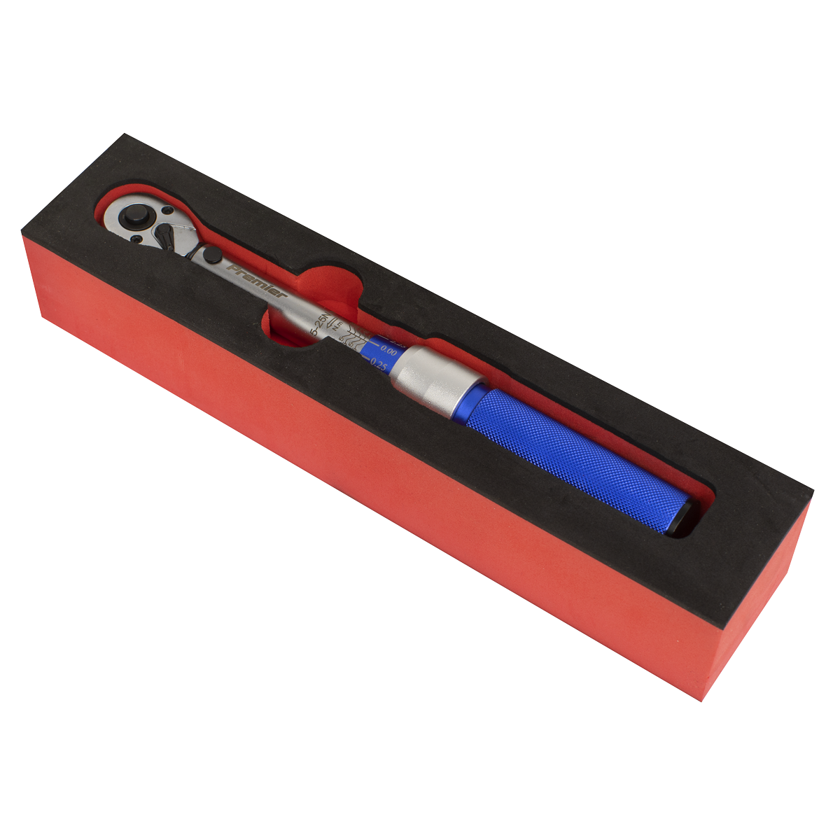 Sealey STW902 Torque Wrench Micrometer Style 3/8"Sq Drive 5-25Nm - Calibrated