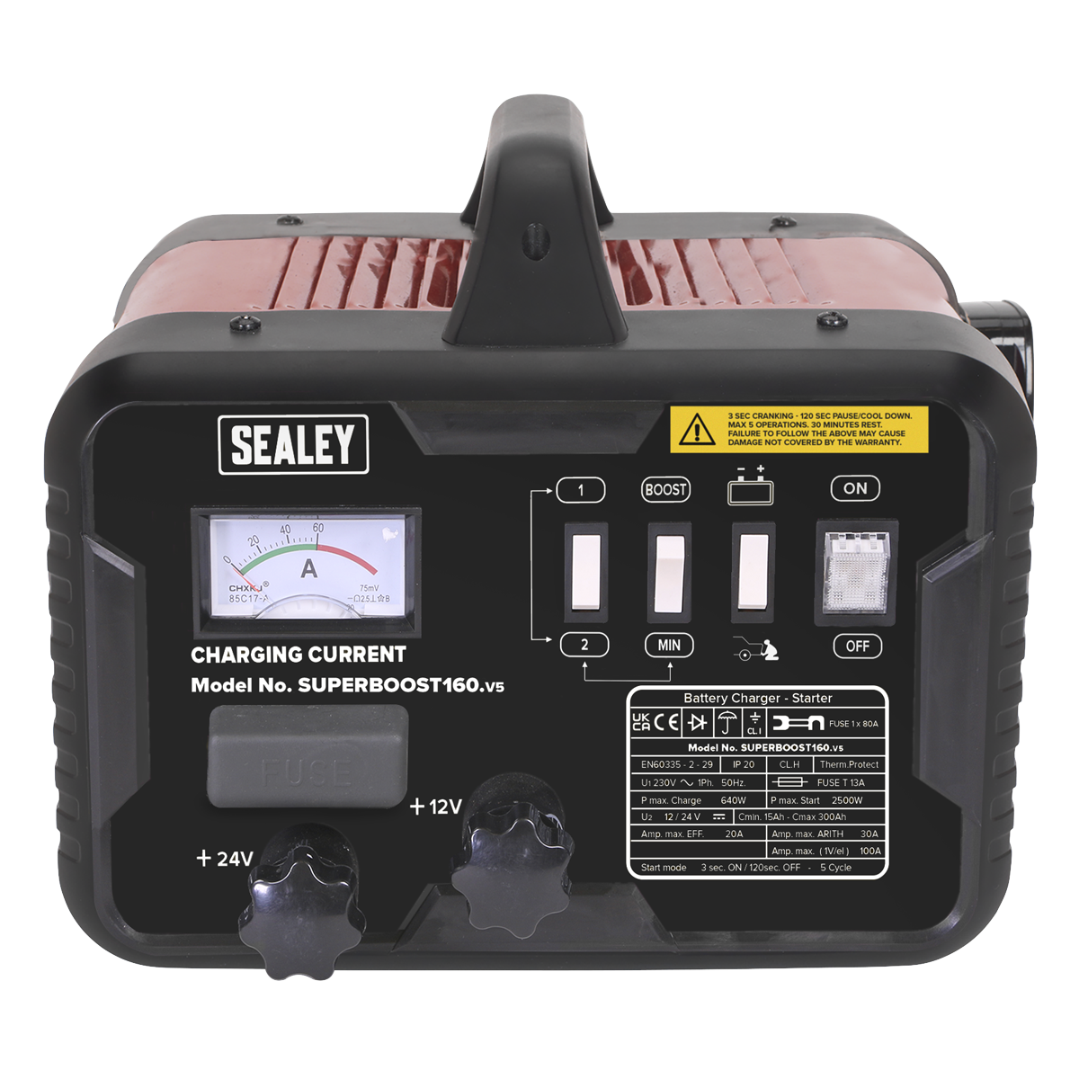 Sealey SUPERBOOST160 Starter/Charger 160/30Amp 12/24V 230V