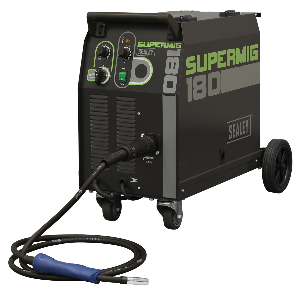 Sealey SUPERMIG180 Professional Gas/Gasless MIG Welder with Binzel Euro Torch 180A 230V