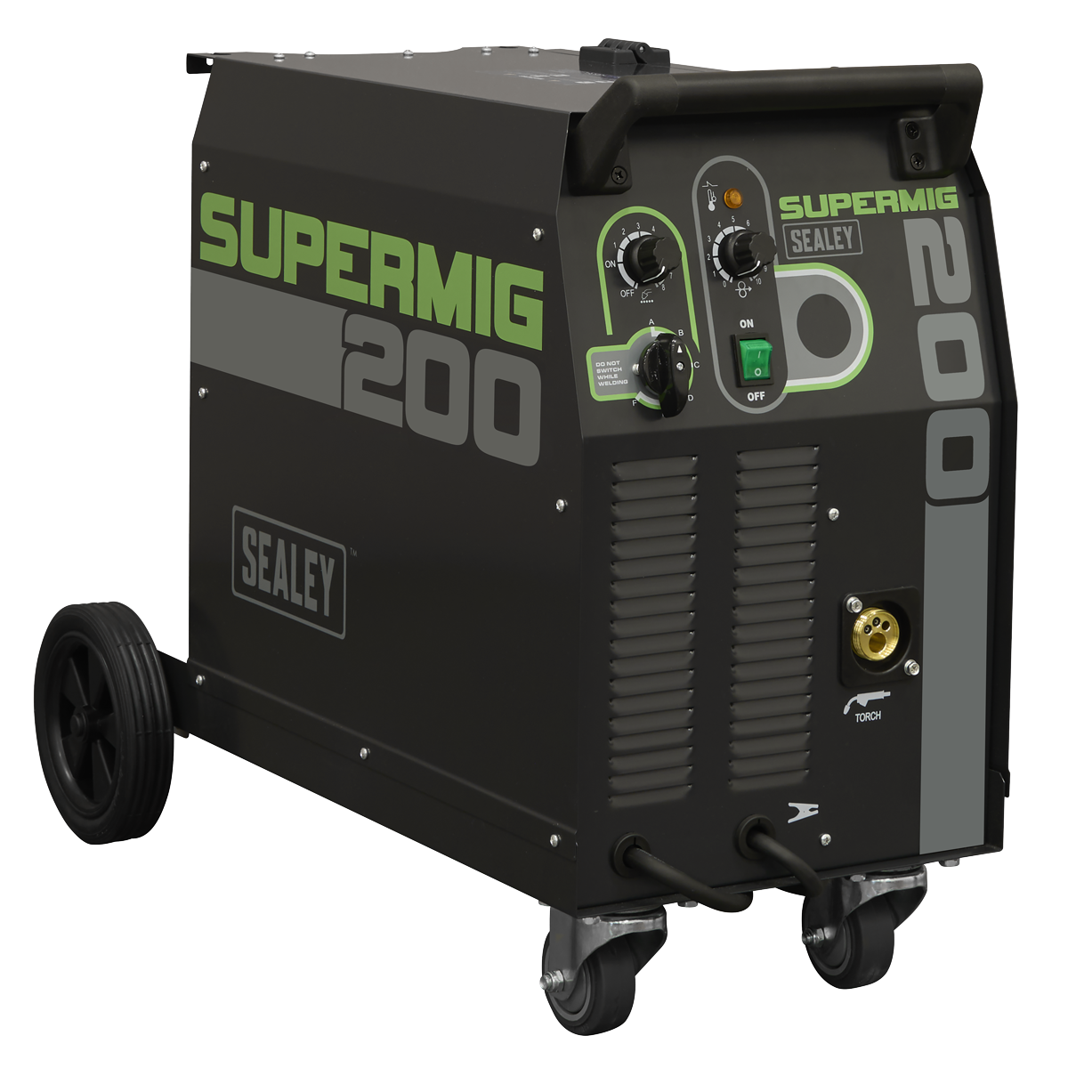 Sealey SUPERMIG200 Professional Gas/Gasless MIG Welder with Binzel Euro Torch 200A 230V