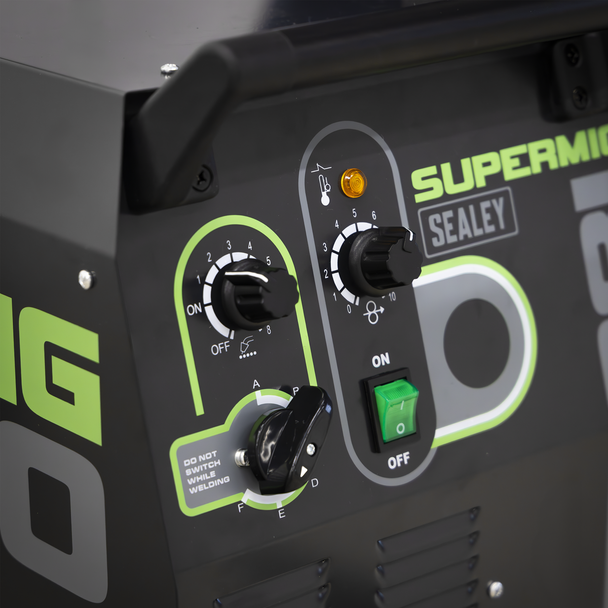Sealey SUPERMIG230 Professional Gas/Gasless MIG Welder with Binzel Euro Torch 230A 230V