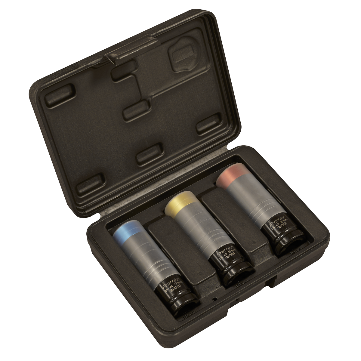 Sealey SX039 Premier Alloy Wheel Ultra-Power Impact Socket Set 1/2"Sq Drive 3pc