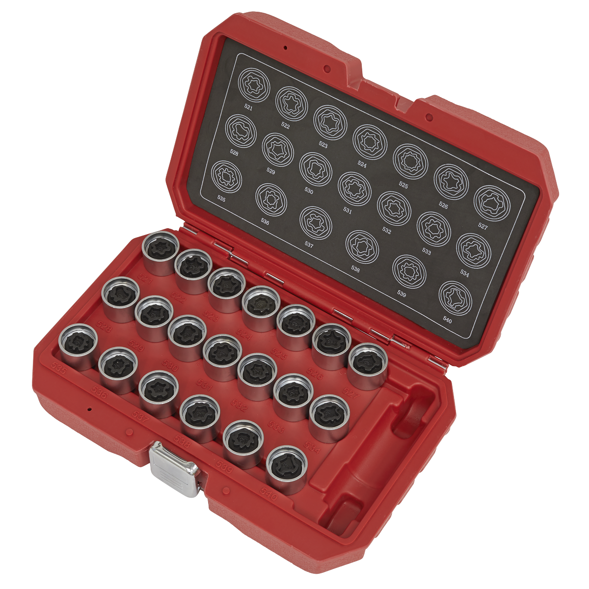Sealey SX219 Locking Wheel Nut Key Set 20pc - VAG