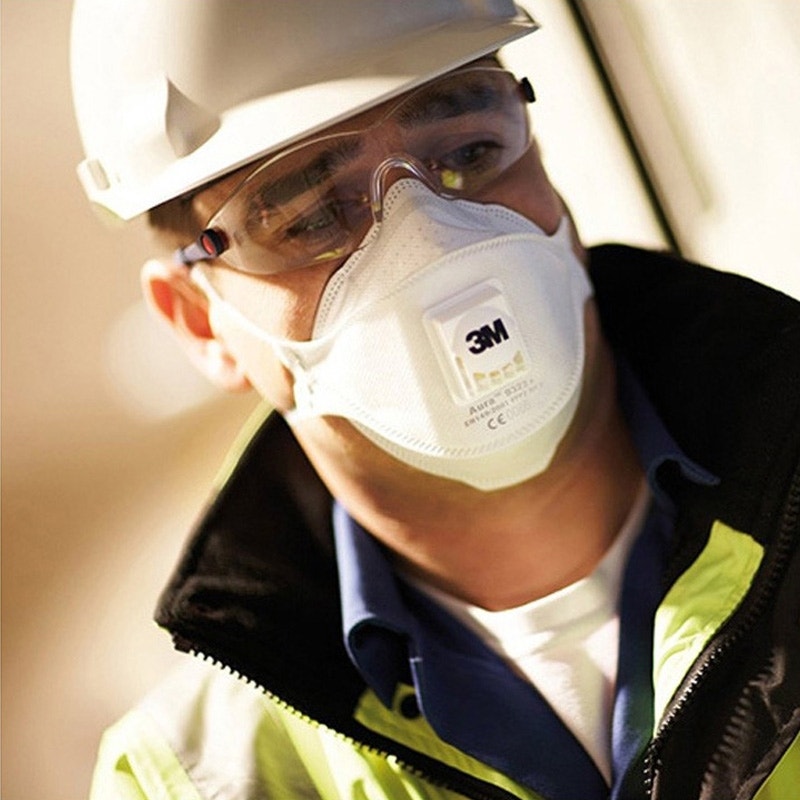 3M Aura Comfort Valved Disposable Respirators, FFP2, 9322+ (10 Pack)