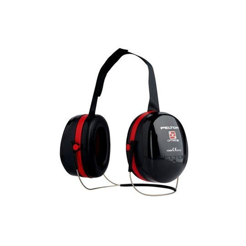 3M PELTOR Optime III Ear Defenders, 35 dB, Black/Red, Neckband, H540B-412-SV